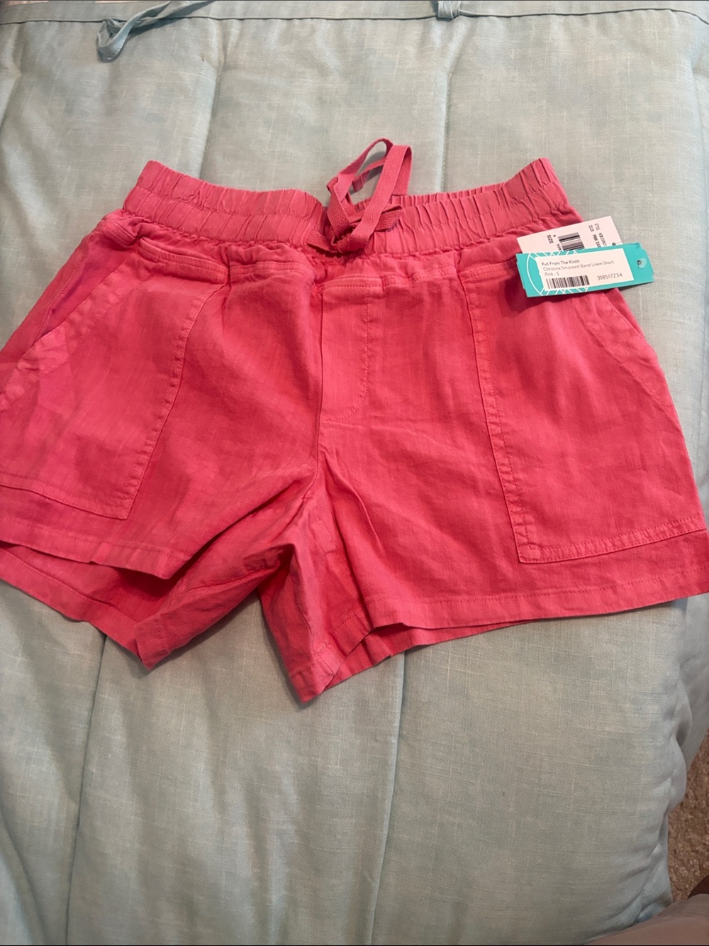 K u t from the cloth Pull-On Linen Blend Shorts  darkPink 3 1/2 “ inseam small